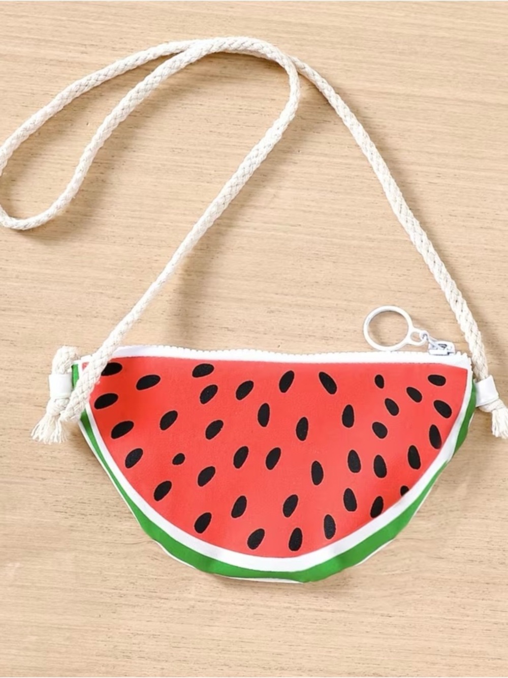 Watermelon Print Red & Green Girls' Summer Dress with Matching Purse - Picture 4 of 4